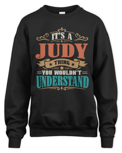 It’s a Name Thing Personalized Retro T-Shirt JUDY M1-47 / Unisex Sweatshirt / black