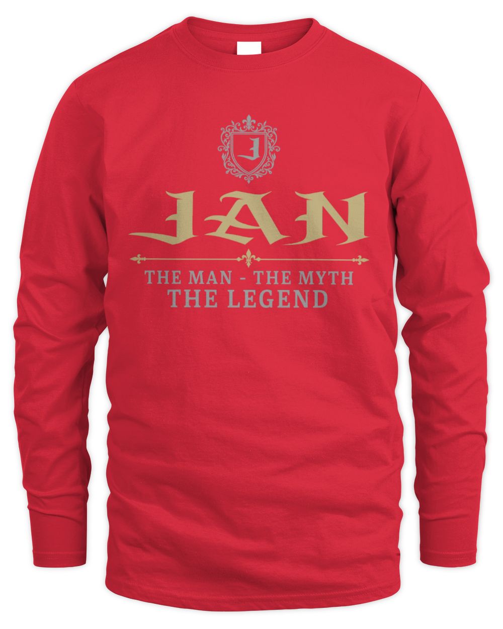 The Man The Myth The Legend Western Shirt JAN M1-78 / Men's Long Sleeved T-Shirt / red