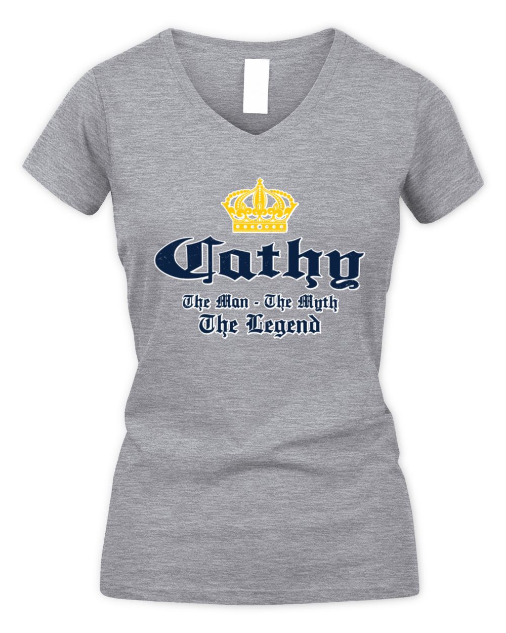 The Man The Myth The Legend Corona Beer T-Shirt CATHY M1-S83 / Women's V-Neck T-Shirt / sport grey