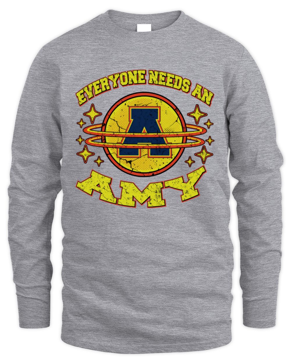 Everyone Needs a Your Name Shirt AMY M1-76 / Men's Long Sleeved T-Shirt / sport grey