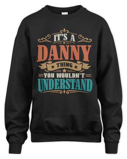 It’s a Name Thing Personalized Retro T-Shirt DANNY M1-47 / Unisex Sweatshirt / black