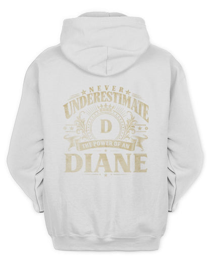 Never Underestimate Your Name Luxury Logo Shirt DIANE M1-63 / Unisex Hoodie / white