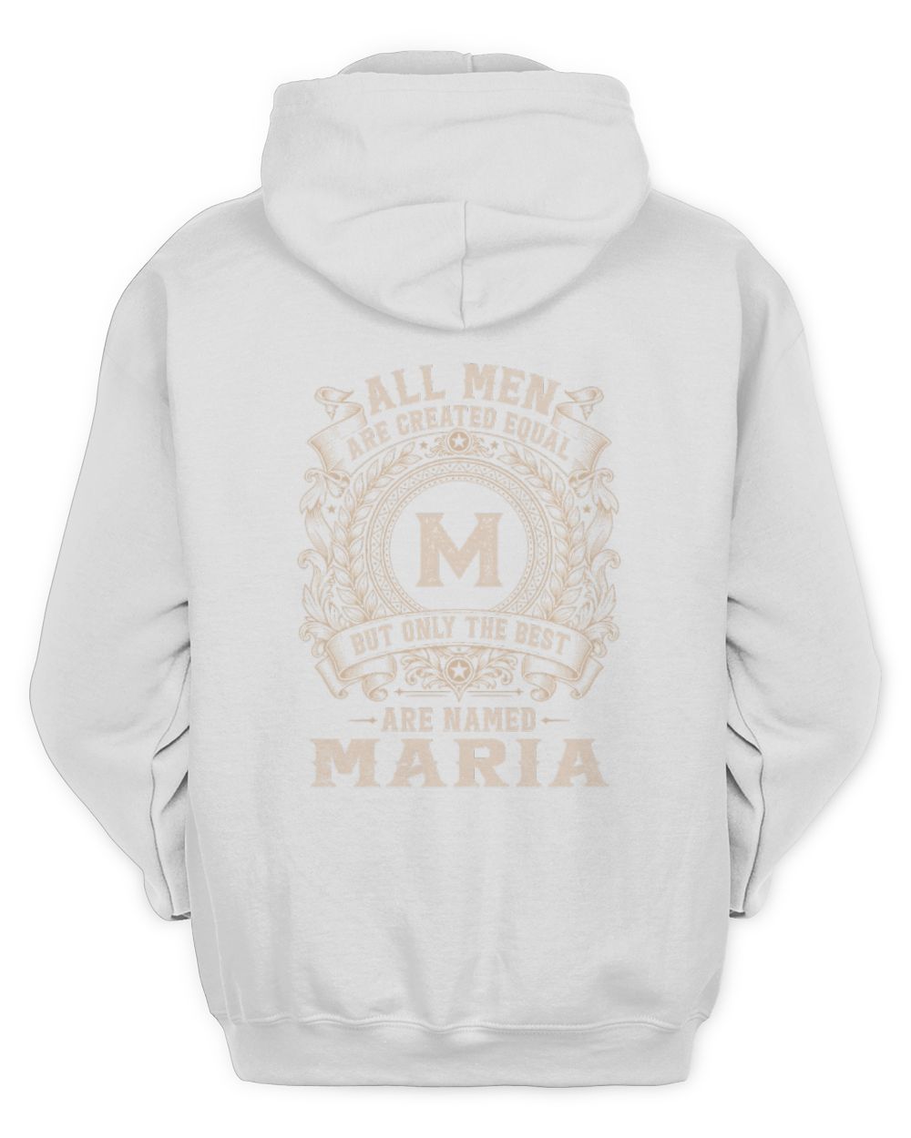 All Men Are Created Equal Cool Logo Shirt MARIA M1-60 / Unisex Hoodie / white