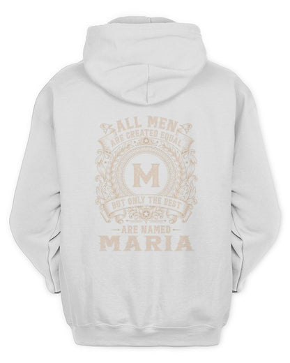 All Men Are Created Equal Cool Logo Shirt MARIA M1-60 / Unisex Hoodie / white