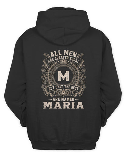All Men Are Created Equal Cool Logo Shirt MARIA M1-60 / Unisex Hoodie / black