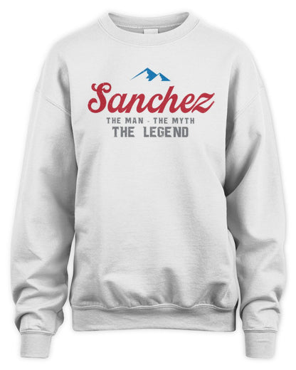 The Man The Myth The Legend Coors Light Beer T-Shirt SANCHEZ M1-S84 / Unisex Sweatshirt / white
