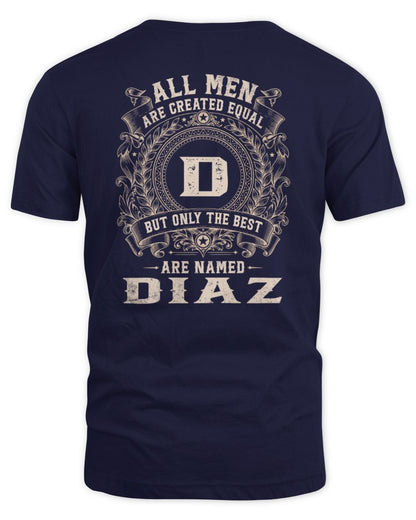 All Men Are Created Equal Cool Logo Shirt DIAZ M1-60 / Unisex Standard T-Shirt / navy