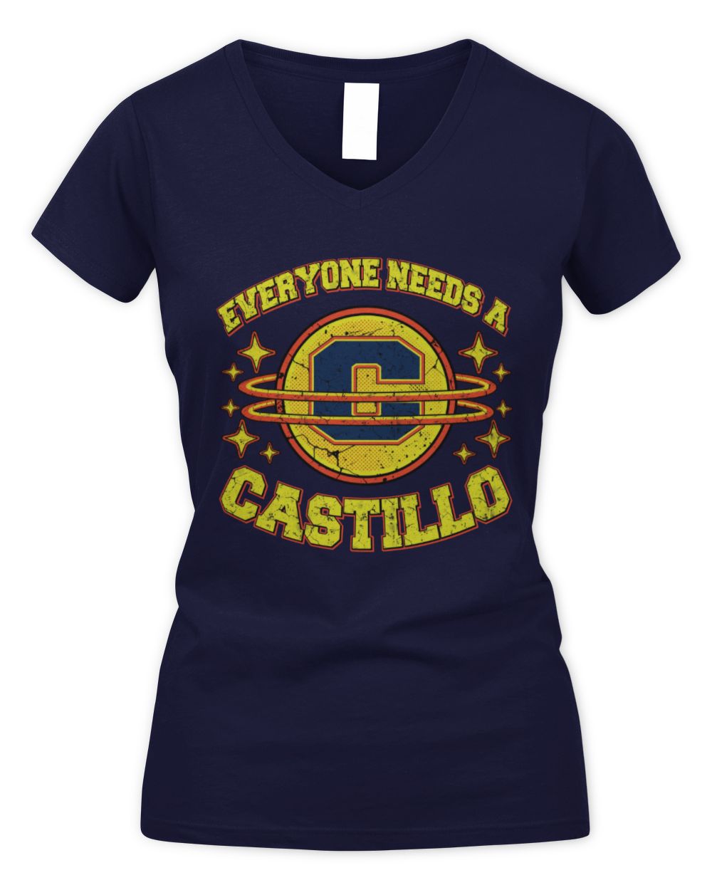 Everyone Needs a Your Name Shirt CASTILLO M1-76 / Women's V-Neck T-Shirt / navy