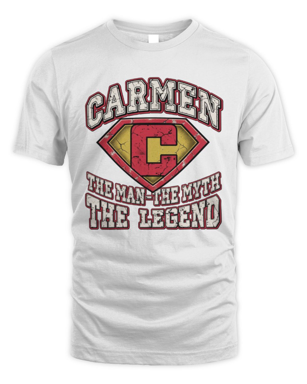 The Man The Myth The Legend Superman Graphic T-Shirt CARMEN M1-74 / Unisex Standard T-Shirt / white