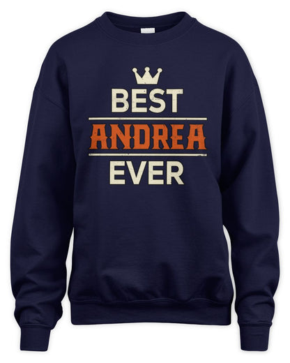 Best Your Name With Crown Shirt ANDREA M1-59 / Unisex Sweatshirt / navy