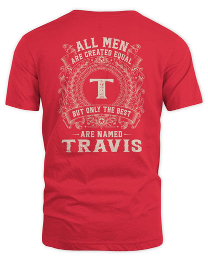 All Men Are Created Equal Cool Logo Shirt TRAVIS M1-60 / Unisex Standard T-Shirt / red