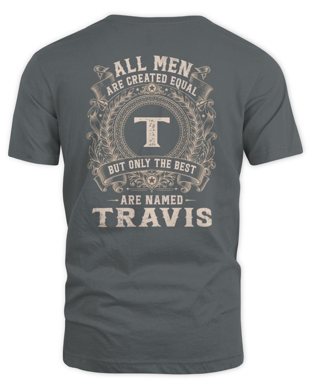 All Men Are Created Equal Cool Logo Shirt TRAVIS M1-60 / Unisex Standard T-Shirt / charcoal