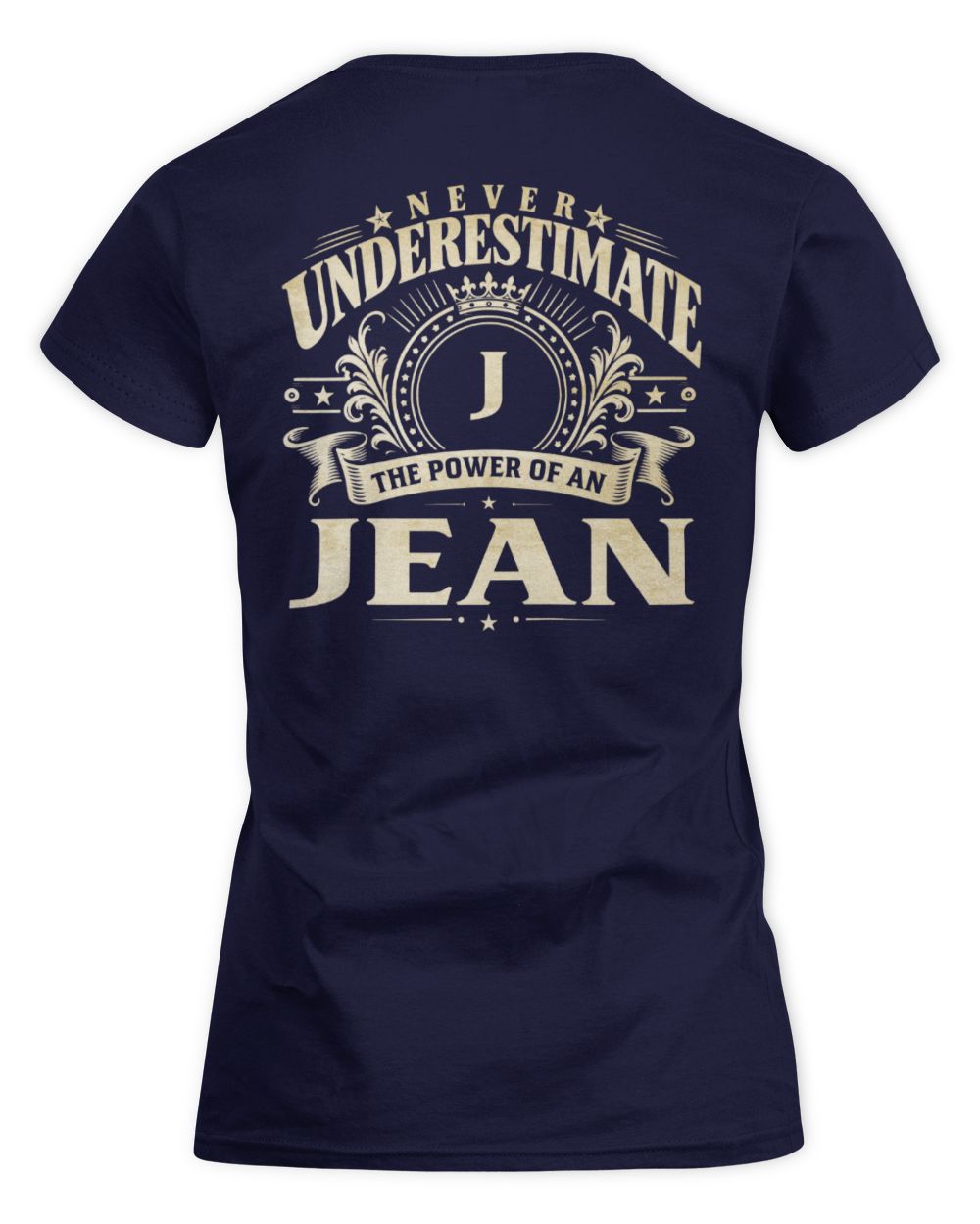 Never Underestimate Your Name Luxury Logo Shirt JEAN M1-63 / Women's Standard T-Shirt / navy