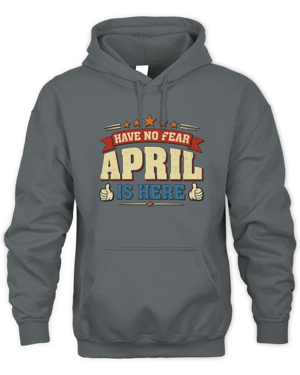 Have No Fear Your Name Is Here Cool Graphic T-Shirt APRIL M1-71 / Unisex Hoodie / charcoal