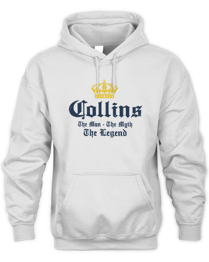 The Man The Myth The Legend Corona Beer T-Shirt COLLINS M1-S83 / Unisex Hoodie / white