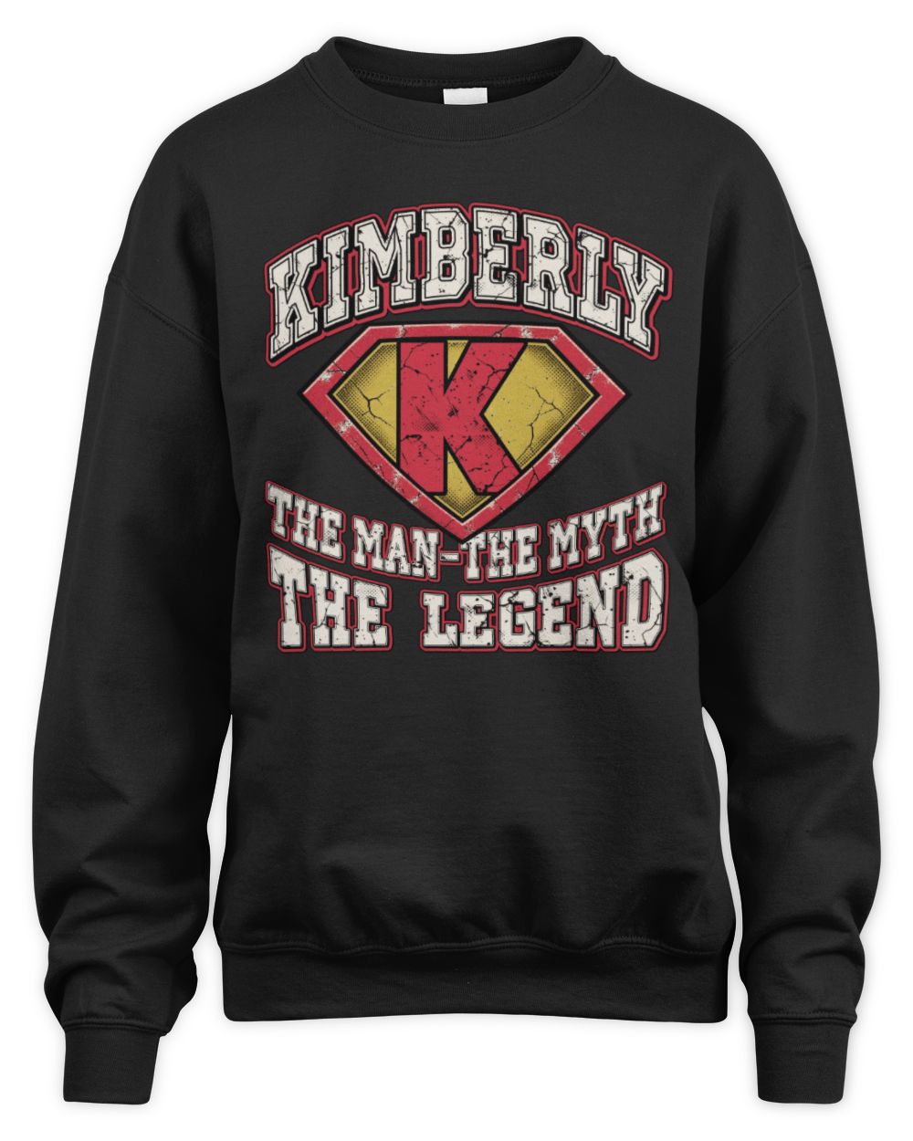 The Man The Myth The Legend Superman Graphic T-Shirt KIMBERLY M1-74 / Unisex Sweatshirt / black