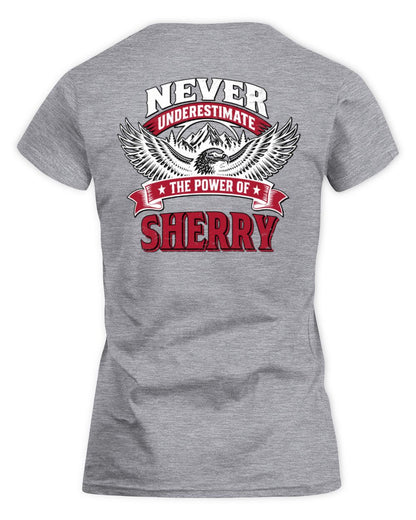 Never Underestimate Your Name Eagle Mountain Shirt SHERRY M1-61 / Women's Standard T-Shirt / sport grey