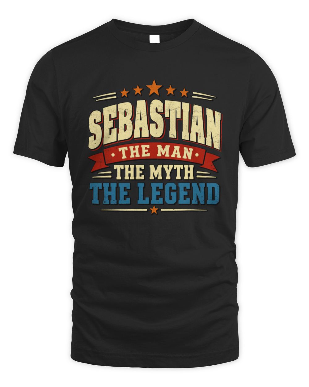 The Man The Myth The Legend Ribbon Vintage T-Shirt SEBASTIAN M1-56 / Unisex Standard T-Shirt / black