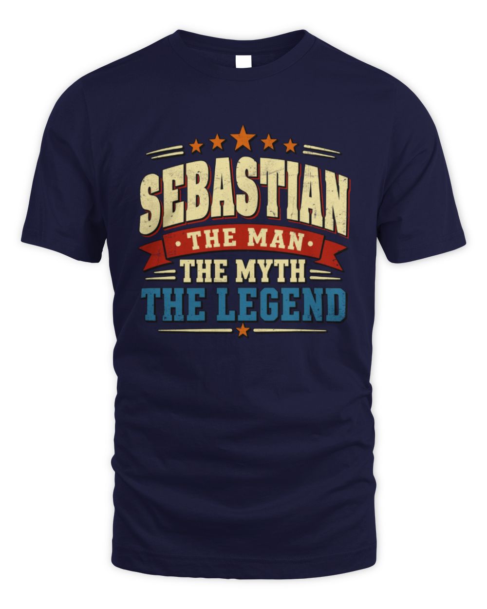 The Man The Myth The Legend Ribbon Vintage T-Shirt SEBASTIAN M1-56 / Unisex Standard T-Shirt / navy