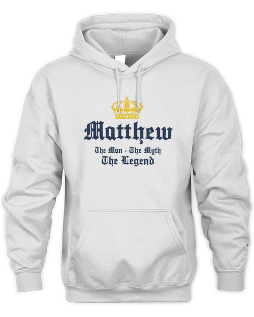 The Man The Myth The Legend Corona Beer T-Shirt MATTHEW M1-S83 / Unisex Hoodie / white