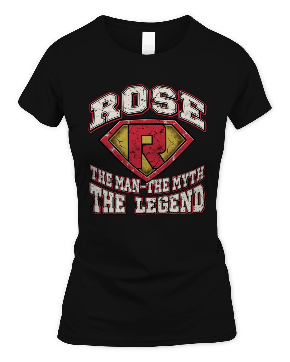 The Man The Myth The Legend Superman Graphic T-Shirt ROSE M1-74 / Women's Standard T-Shirt / black
