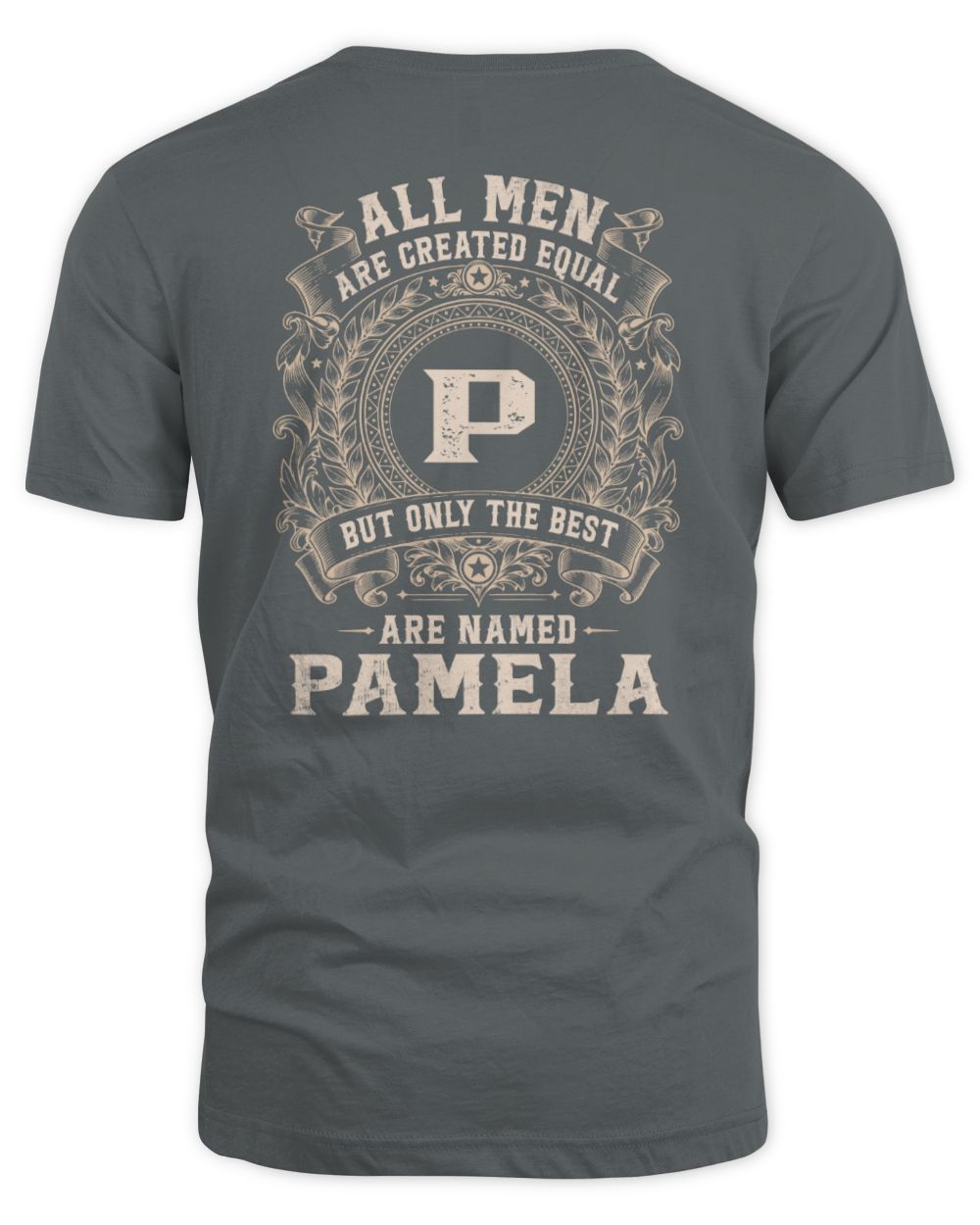All Men Are Created Equal Cool Logo Shirt PAMELA M1-60 / Unisex Standard T-Shirt / charcoal