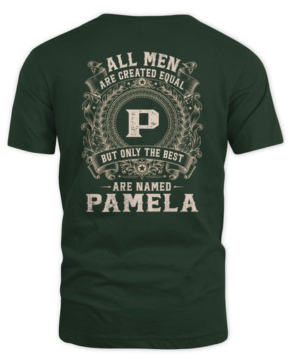 All Men Are Created Equal Cool Logo Shirt PAMELA M1-60 / Unisex Standard T-Shirt / forest green