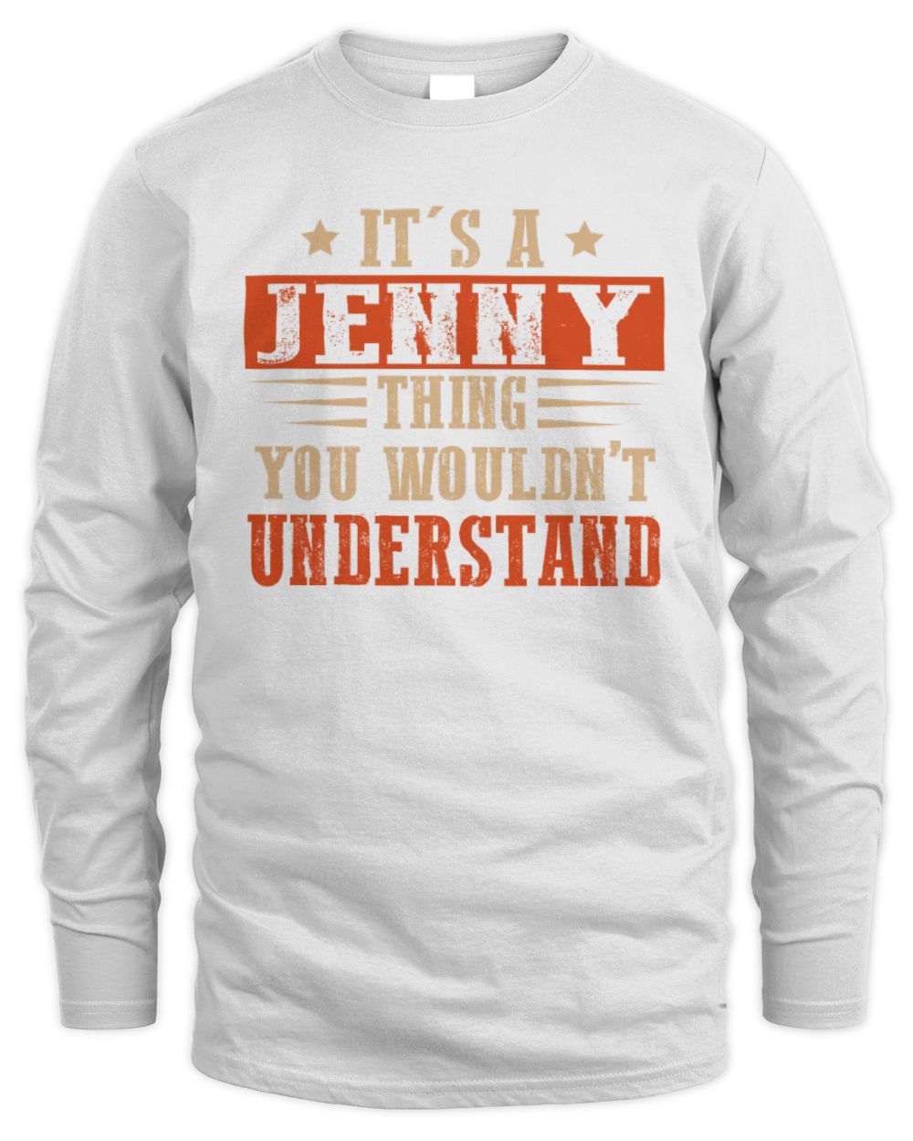 It's a Name Thing Personalized Funny Shirt JENNY M1-51 / Men's Long Sleeved T-Shirt / white