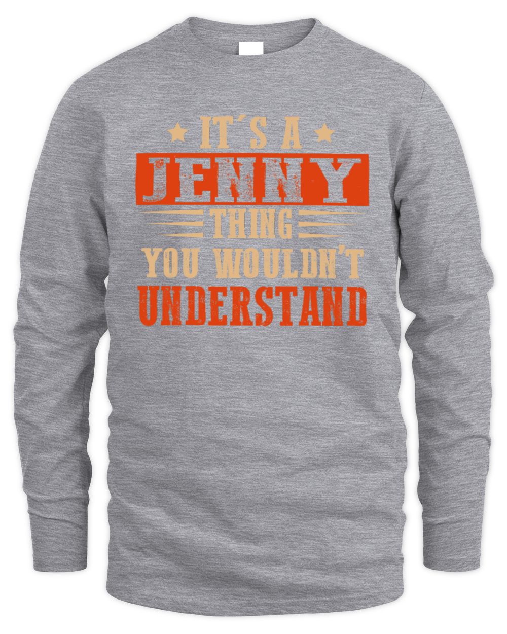 It's a Name Thing Personalized Funny Shirt JENNY M1-51 / Men's Long Sleeved T-Shirt / sport grey