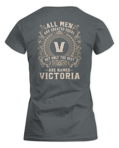 All Men Are Created Equal Cool Logo Shirt VICTORIA M1-60 / Women's Standard T-Shirt / charcoal