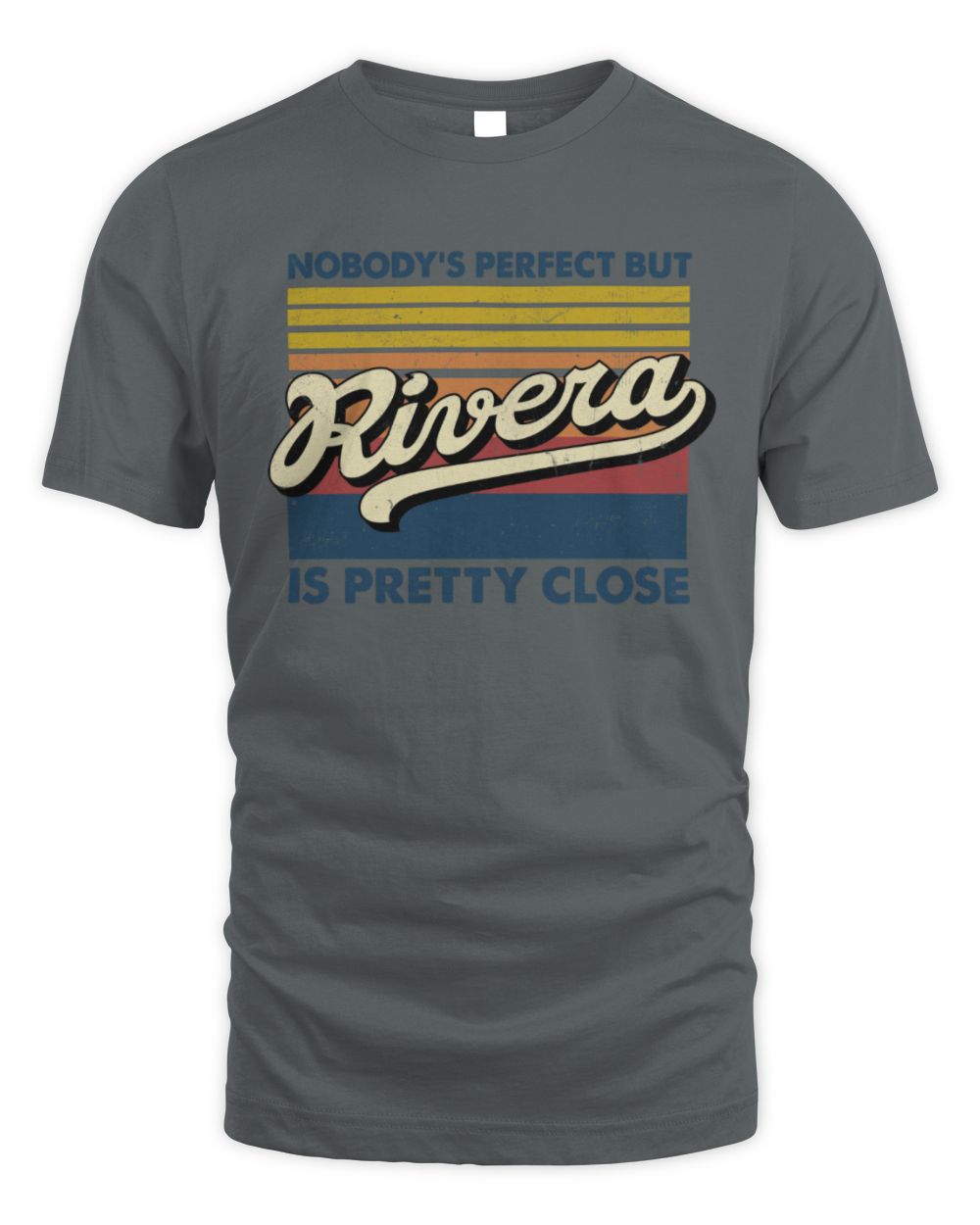 Nobody's Perfect But Your Name Is Pretty Close Retro Shirt RIVERA M1-65 / Unisex Standard T-Shirt / charcoal