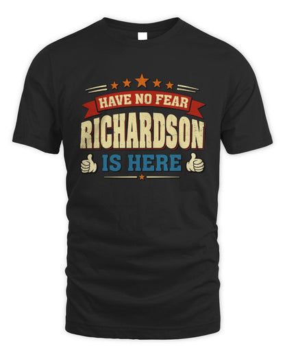 Have No Fear Your Name Is Here Cool Graphic T-Shirt RICHARDSON M1-71 / Unisex Standard T-Shirt / black