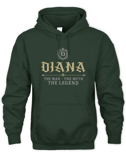 The Man The Myth The Legend Western Shirt DIANA M1-78 / Unisex Hoodie / forest green