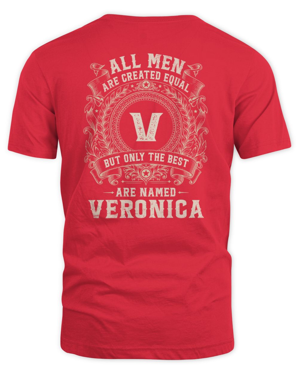 All Men Are Created Equal Cool Logo Shirt VERONICA M1-60 / Unisex Standard T-Shirt / red
