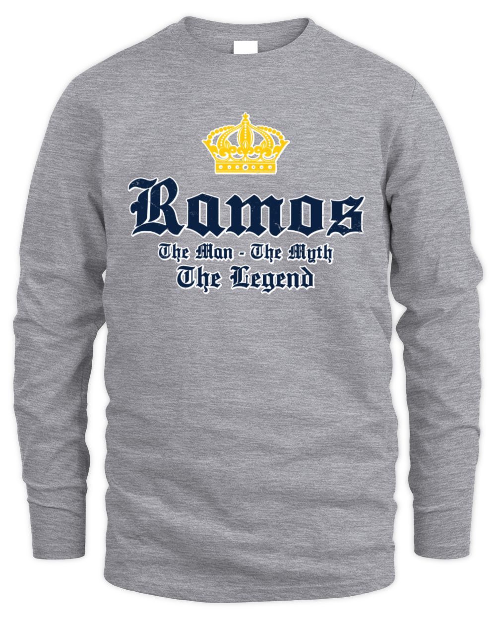 The Man The Myth The Legend Corona Beer T-Shirt RAMOS M1-S83 / Men's Long Sleeved T-Shirt / sport grey