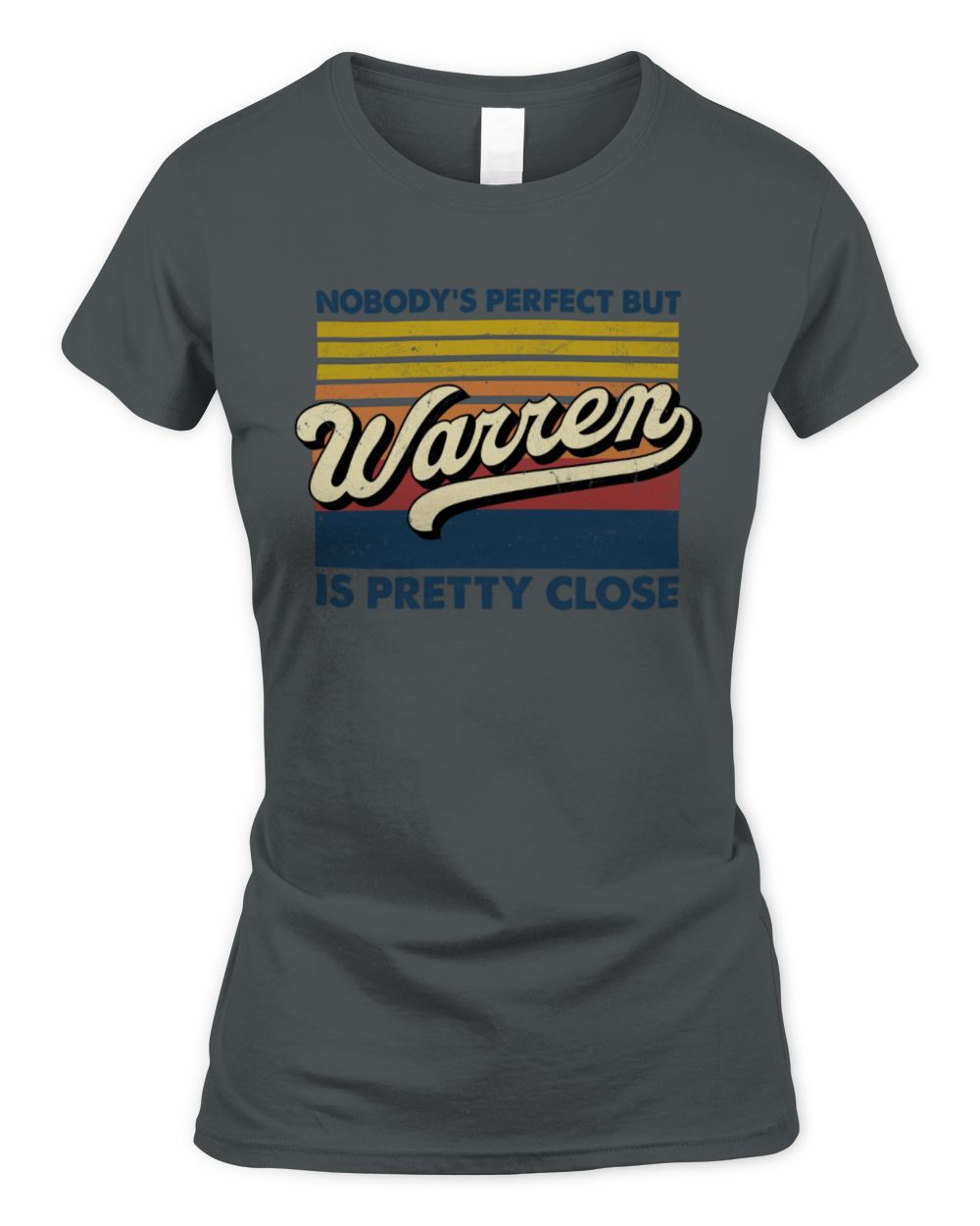 Nobody's Perfect But Your Name Is Pretty Close Retro Shirt WARREN M1-65 / Women's Standard T-Shirt / charcoal