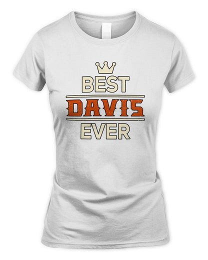 Best Your Name With Crown Shirt DAVIS M1-59 / Women's Standard T-Shirt / white
