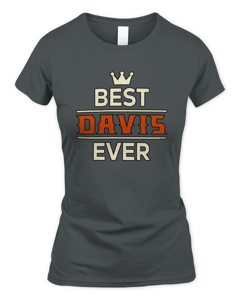 Best Your Name With Crown Shirt DAVIS M1-59 / Women's Standard T-Shirt / charcoal