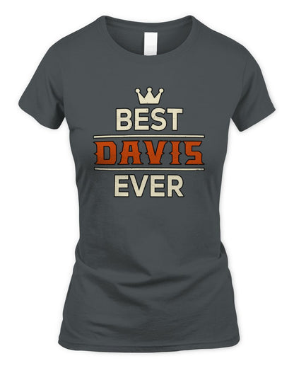 Best Your Name With Crown Shirt DAVIS M1-59 / Women's Standard T-Shirt / charcoal