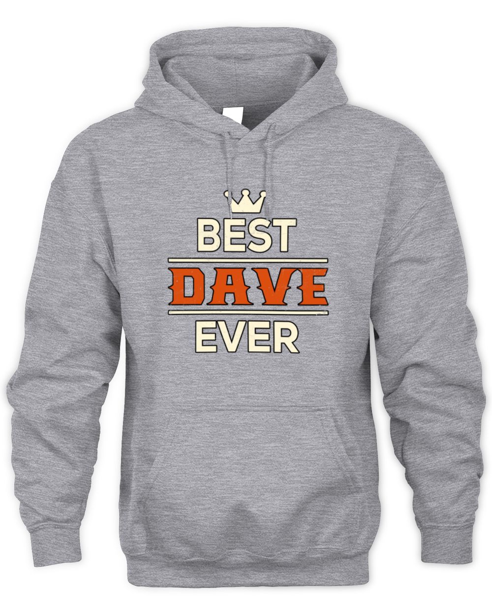 Best Your Name With Crown Shirt DAVE M1-59 / Unisex Hoodie / sport grey