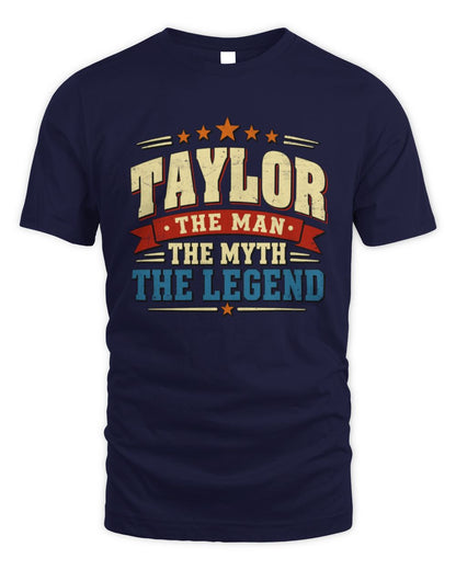 The Man The Myth The Legend Ribbon Vintage T-Shirt TAYLOR M1-56 / Unisex Standard T-Shirt / navy