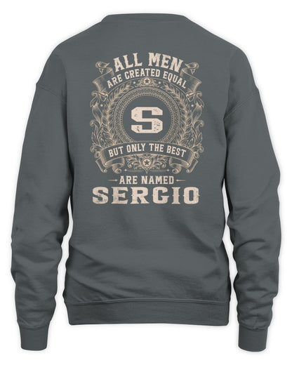 All Men Are Created Equal Cool Logo Shirt SERGIO M1-60 / Unisex Sweatshirt / charcoal