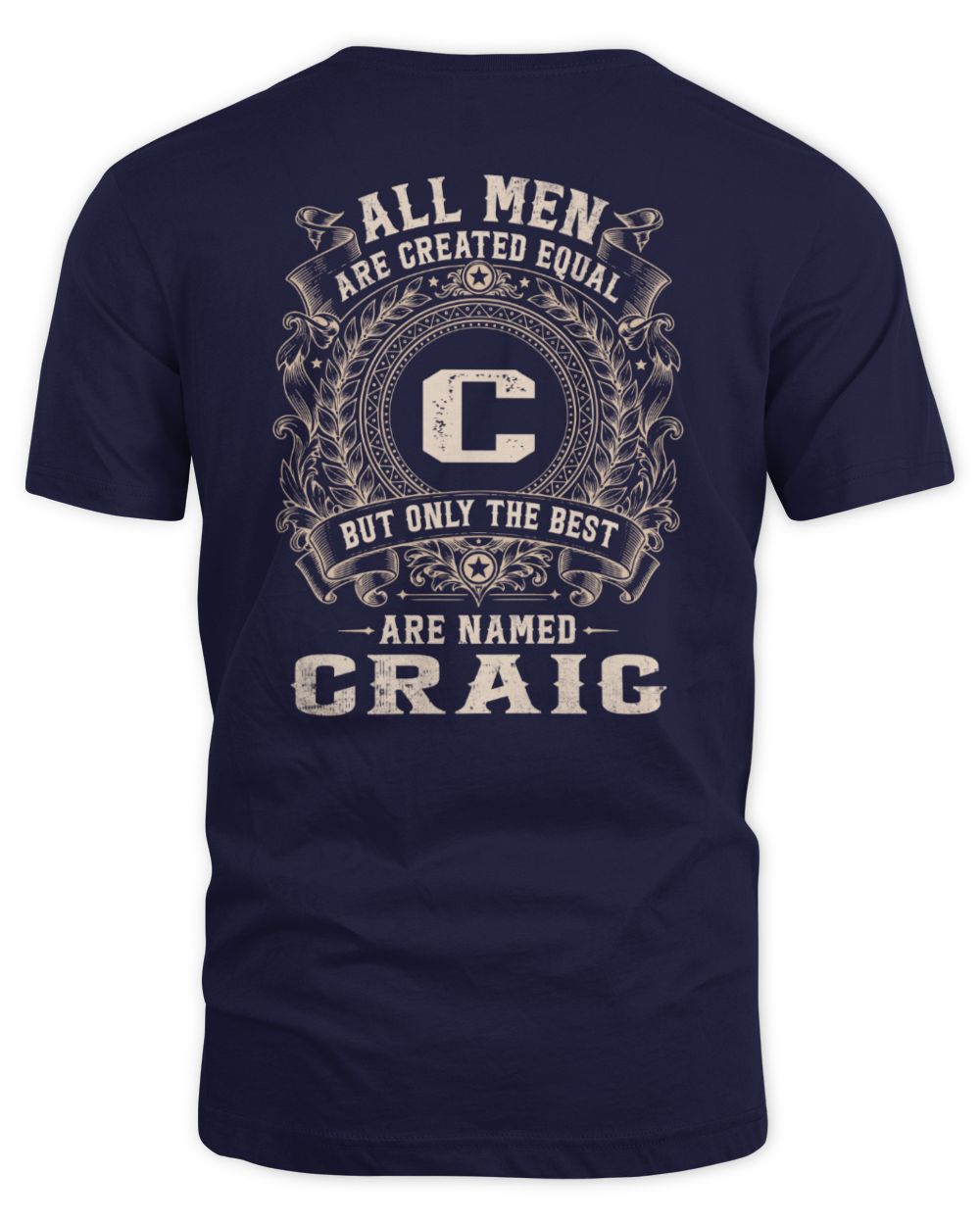 All Men Are Created Equal Cool Logo Shirt CRAIG M1-60 / Unisex Standard T-Shirt / navy