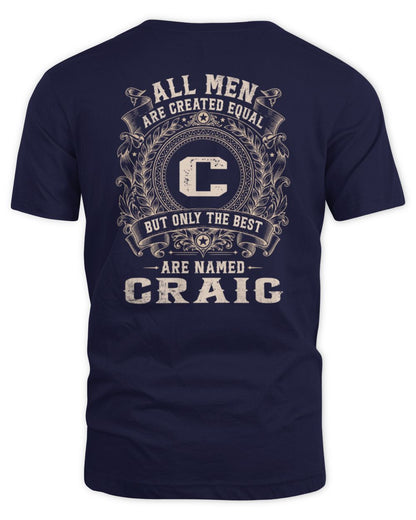 All Men Are Created Equal Cool Logo Shirt CRAIG M1-60 / Unisex Standard T-Shirt / navy