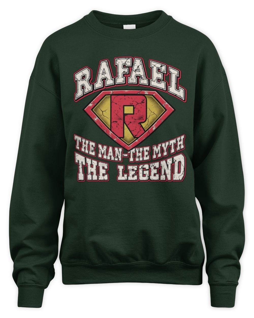 The Man The Myth The Legend Superman Graphic T-Shirt RAFAEL M1-74 / Unisex Sweatshirt / forest green