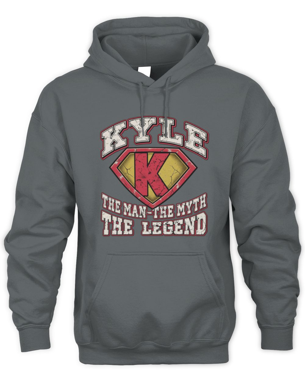 The Man The Myth The Legend Superman Graphic T-Shirt KYLE M1-74 / Unisex Hoodie / charcoal