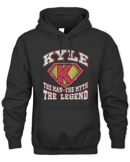 The Man The Myth The Legend Superman Graphic T-Shirt KYLE M1-74 / Unisex Hoodie / black