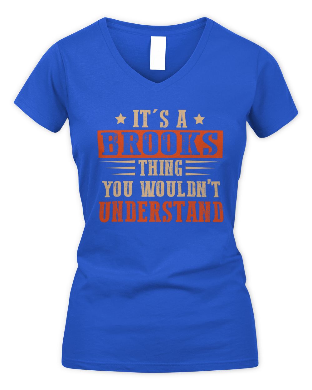 It's a Name Thing Personalized Funny Shirt BROOKS M1-51 / Women's V-Neck T-Shirt / royal