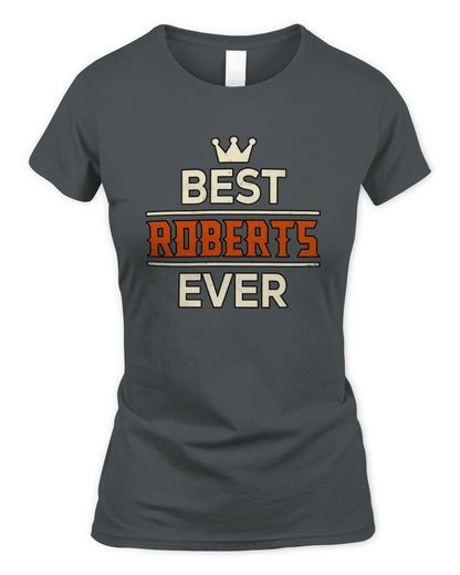 Best Your Name With Crown Shirt ROBERTS M1-59 / Women's Standard T-Shirt / charcoal