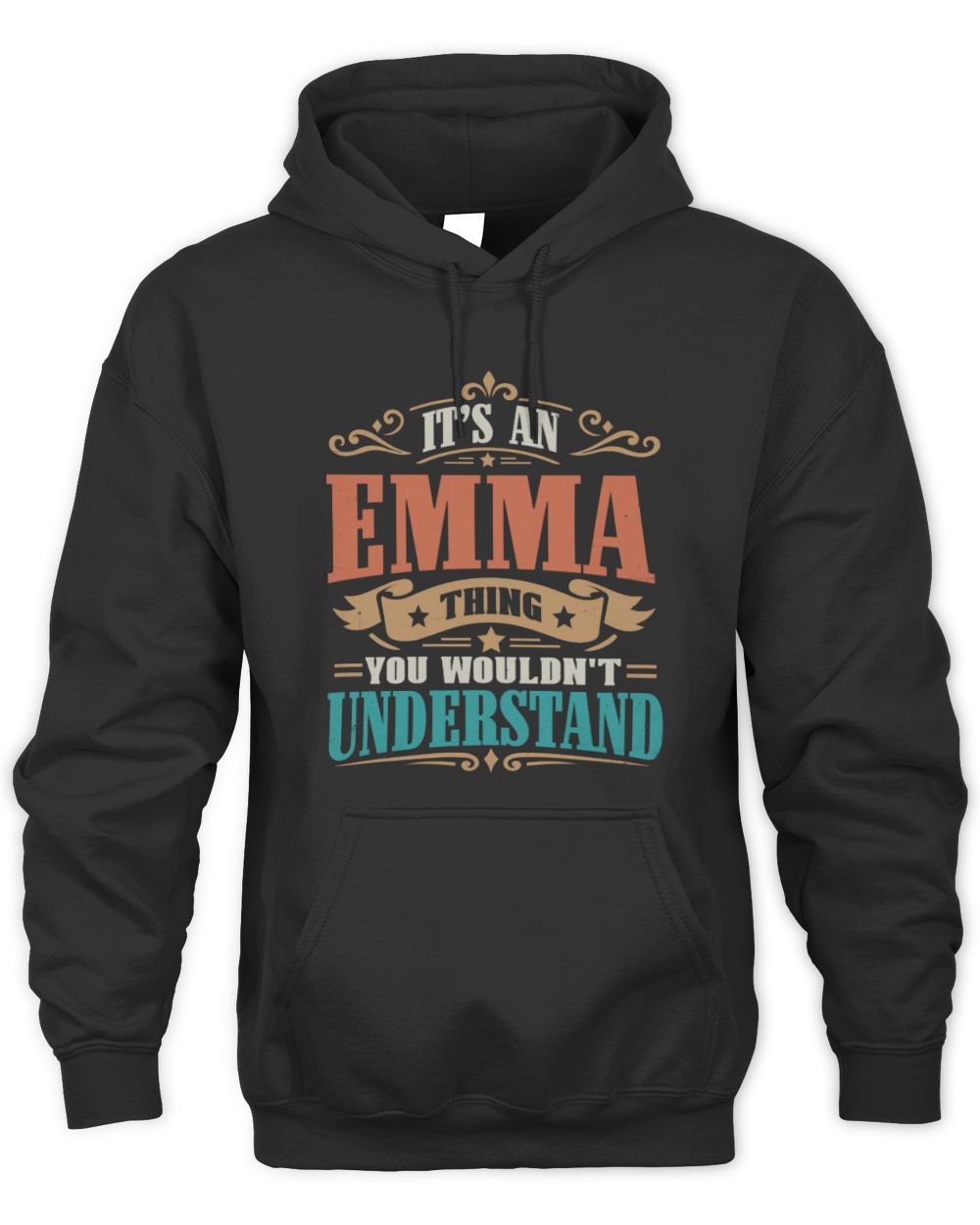 It’s a Name Thing Personalized Retro T-Shirt EMMA M1-47 / Unisex Hoodie / black